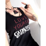CADAVERIA Tank Top Love Yourself Red Decoration